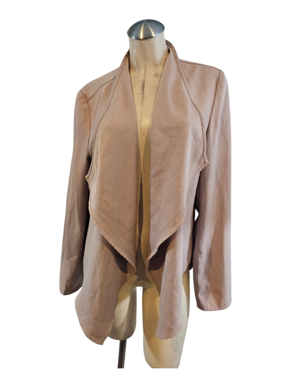 Express Size XL Blush Draped Open-Front Women's Blazer